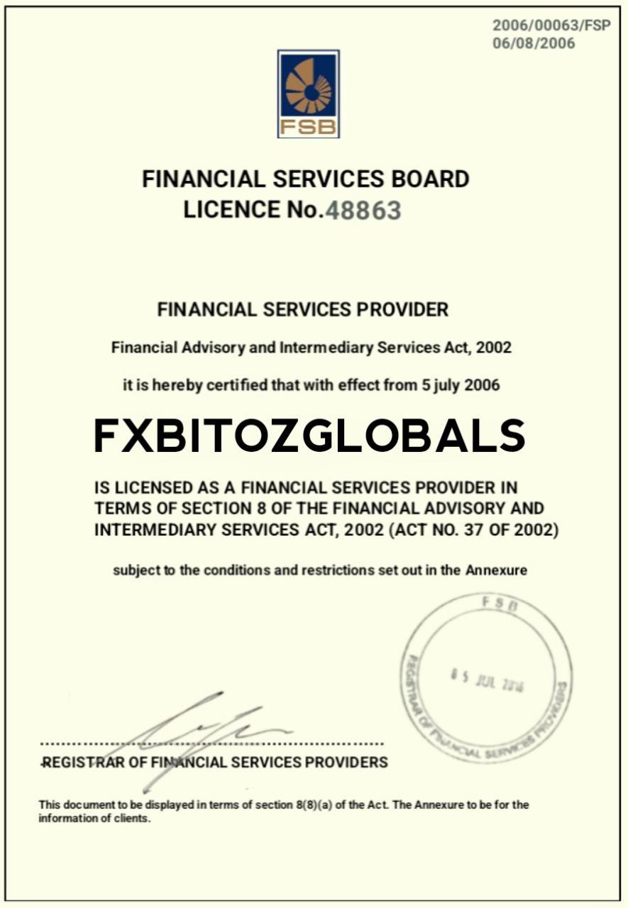 fxbitozglobals Certificate